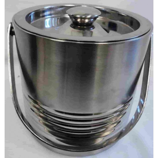 S/S Ice Bucket With 6 Broad Ribbs (16cmX16cm),12/C M/4
