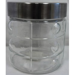 1 L Jar with S/S Lid Circle design,24/C