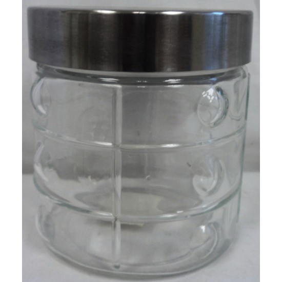 1 L Jar with S/S Lid Circle design,24/C