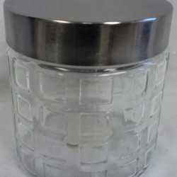 1 L Jar with S/S Lid Square Design,24/C M/12