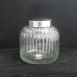 2L Glass Jar with S/S Lid-8/C