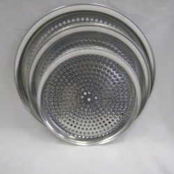 14' Aluminum Pizza Tray with hole , 50/C