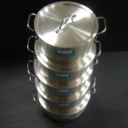 5pc Aluminum Deep Cooking Pot Set - 24, 26, 28, 30, 32cm,1/C