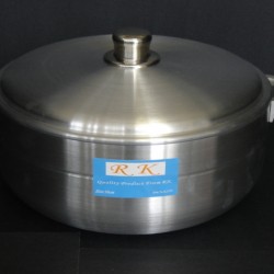 4pc Aluminum Caserole Set/Cover with Steel Knobs,1/C