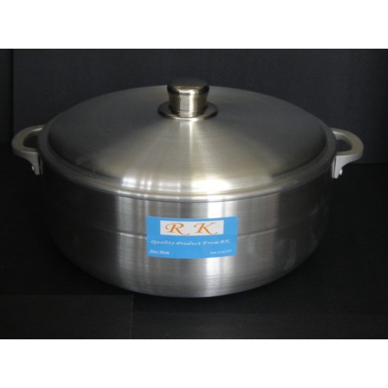 4pc Aluminum Caserole Set/Cover with Steel Knobs,1/C