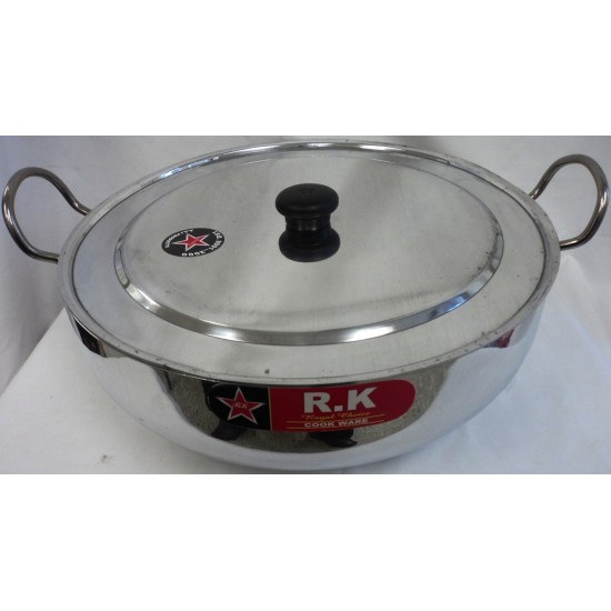 Aluminum Shining Karahi ( Wok ) 38 cm with lid 5/C