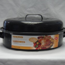Enamel Oval Roaster(42cm.*32cm.) 15-18lb.6/C