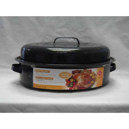 Enamel Oval Roaster(42cm.*32cm.) 15-18lb.6/C