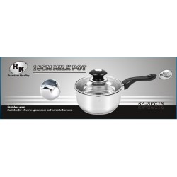 18 cm S/S Sauce Pot with Lid 6/C