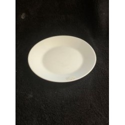 7" Opal ware white dessert Plate