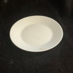7" Opal ware white dessert Plate
