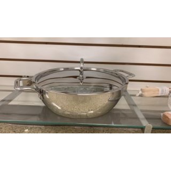 S/S WOK WITH LID 30 CM