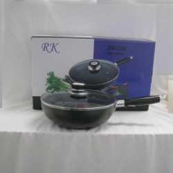 Non Stick Wok 22cm w/cover and Long handle