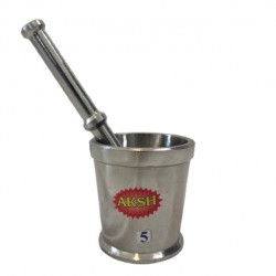 Mortar & Pestle (Khaldasta), Stainless Steel  # 5