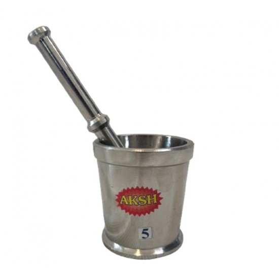 Mortar & Pestle (Khaldasta), Stainless Steel  # 5