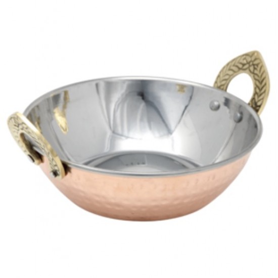 Wok - Serving Dish - Copper w/SS Liner 5"/13cm # 1