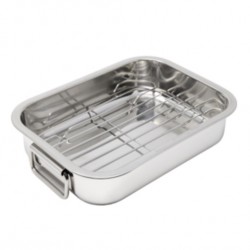 Roasting Pan w/Grill-25x18cm -0.5mm