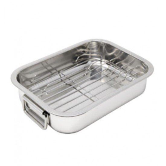 Roasting Pan w/Grill-25x18cm -0.5mm