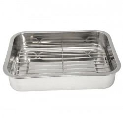 Roasting Pan w/Grill-30x22cm -0.5mm