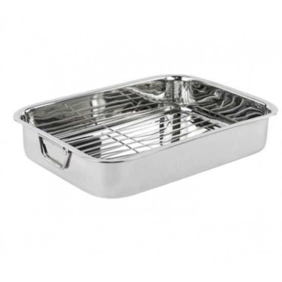 Roasting Pan w/Grill-35x26cm -0.5mm
