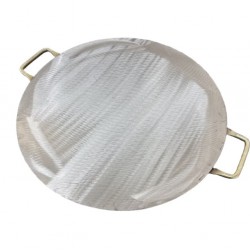 Round Iron Tikki Tawa w/ Handles 18" - Flat  