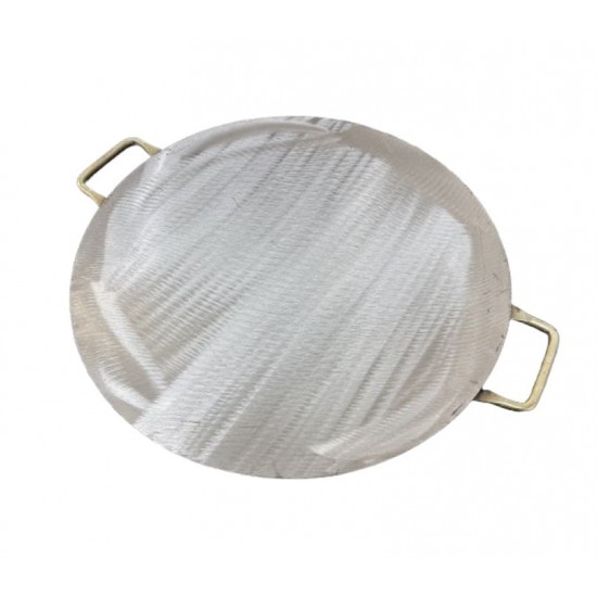 Round Iron Tikki Tawa w/ Handles 24" - Flat  