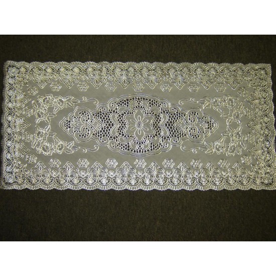 PVC Doily 40 X 84cm (16X33') Silver