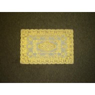 PVC Doily 30 X 46cm (12X18') Silver