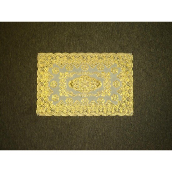 PVC Doily 30 X 46cm (12X18') Silver