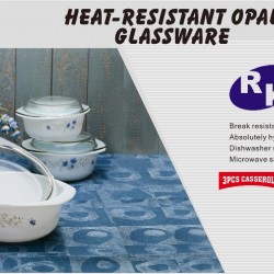 3Pcs. Casserole Set (Blue),4/C M/2