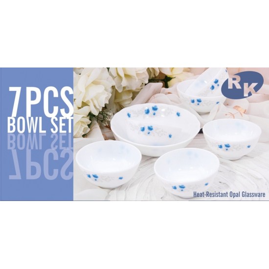 7pc Opalware Set (Blue),12/C M/4
