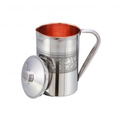 Jug, Copper w/Stainless Steel Liner # 6, SAGA /La Coppera