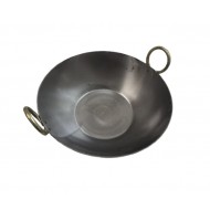 Iron WOK / Kadai, FLAT  #10, 24cms 