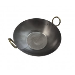 Iron WOK / Kadai, FLAT  #10, 24cms 